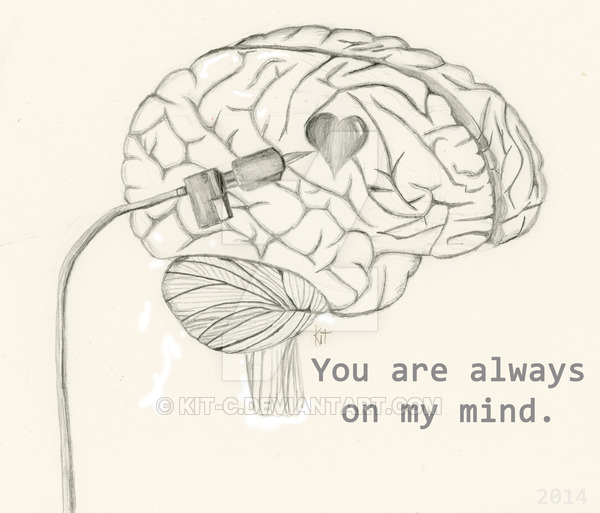 600x513 You Are Always On My Mind Sketch By Kit C - Mind Sketch