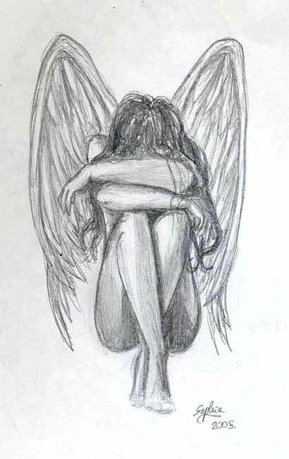 410x650 An Angel Can Also Lose Her Mind To Reality Sketches - Mind Sketch