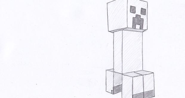 620x330 How To Draw A Creeper From Minecraft Easy Step By Step Tutorial - Minecraft Creeper Sketch