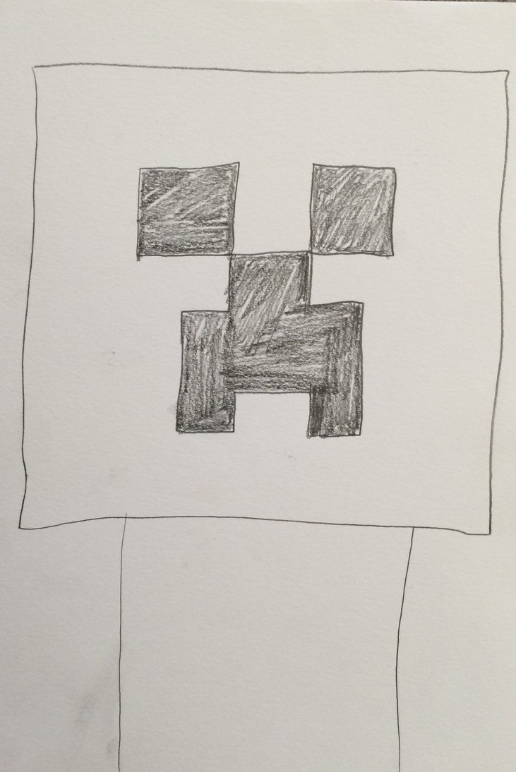 731x1094 Minecraft Creeper Doodle - Minecraft Creeper Sketch