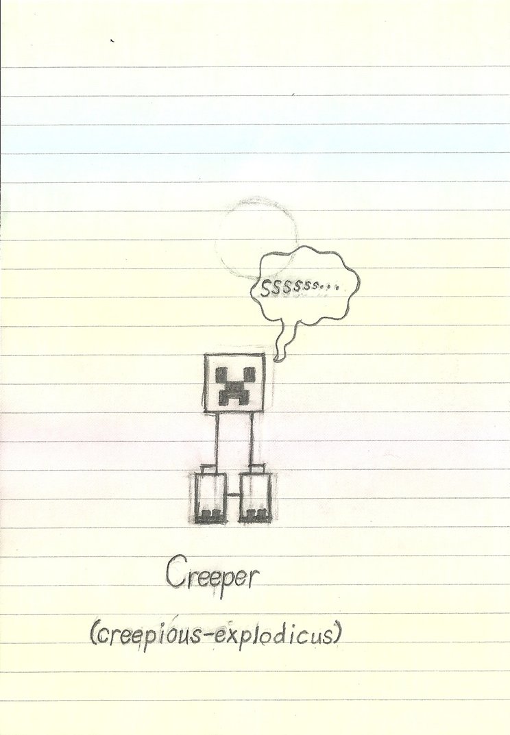 744x1073 Minecraft Creeper Sketch By Cronic The Hedgie123 - Minecraft Creeper Sketch