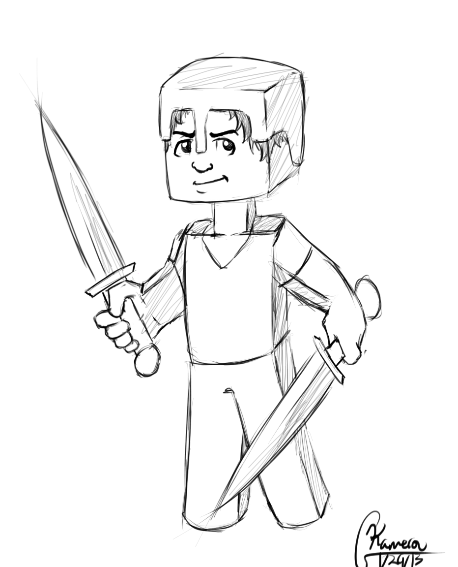 932x1152 Minecraft Sketch By Kassiec - Minecraft Creeper Sketch