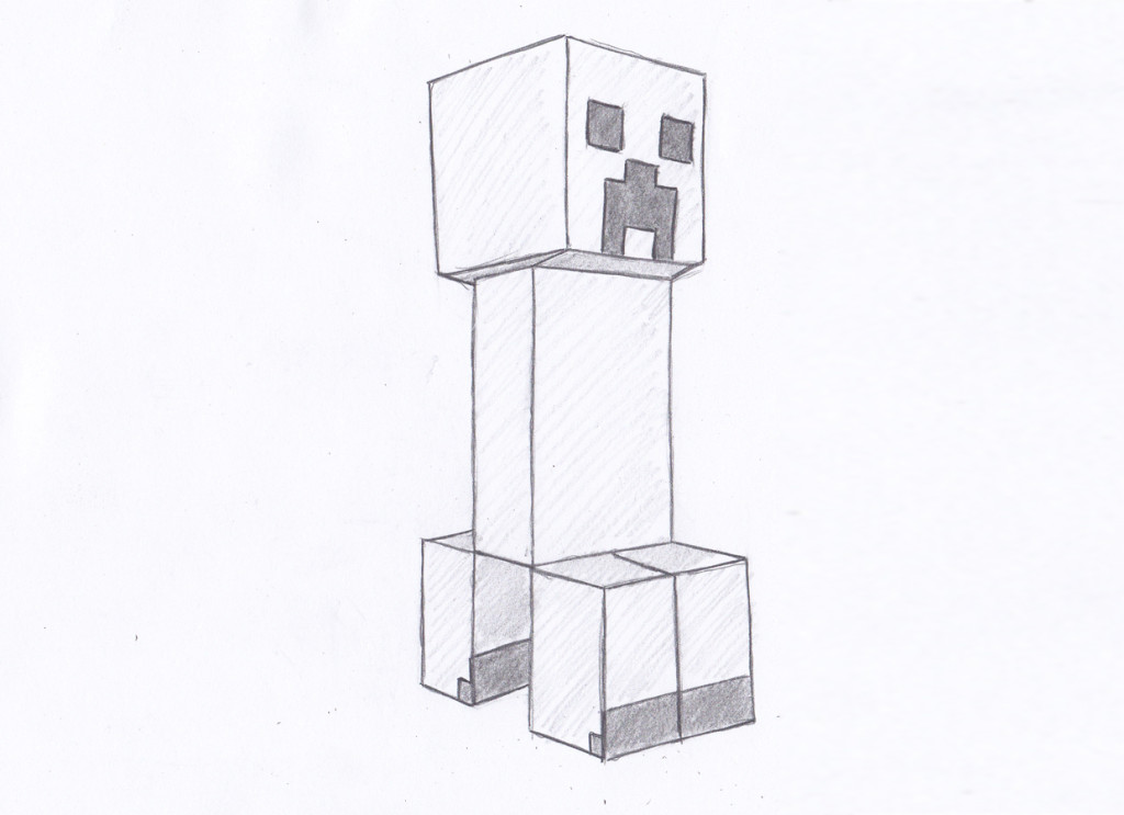 Minecraft Sketch at PaintingValley.com | Explore collection of ...