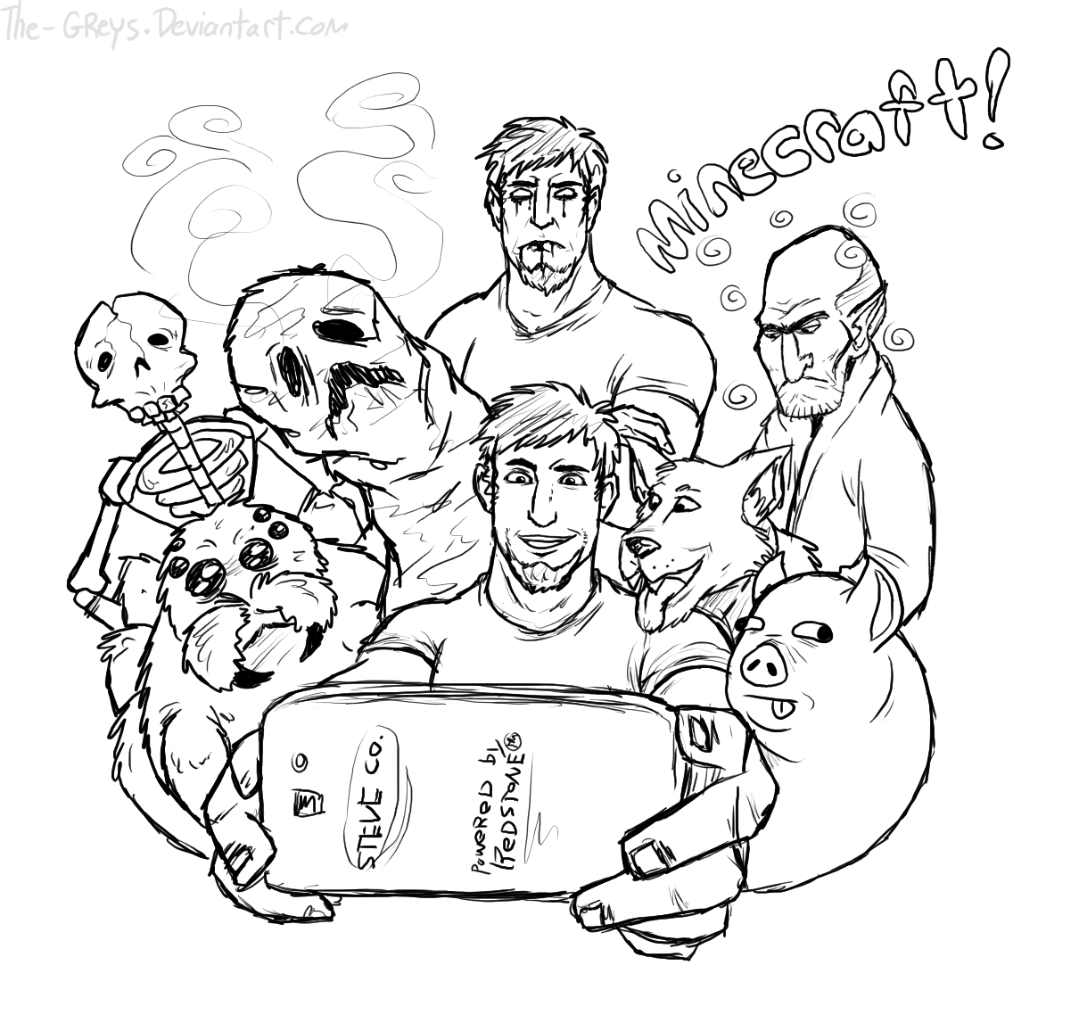 1210x1138 Sketch] Minecraft Selfie Minecraft - Minecraft Sketch