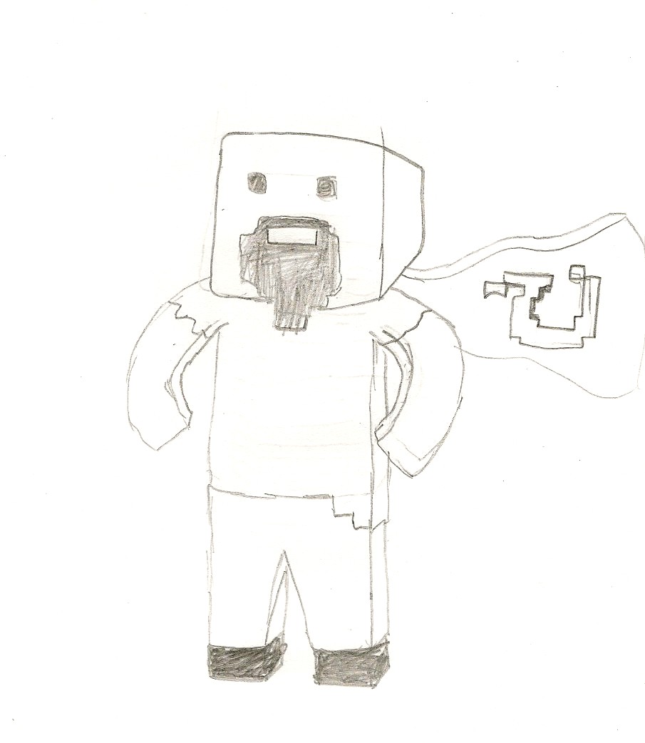 905x1042 Minecraft Cartoony Speed Art - Minecraft Sketch Art