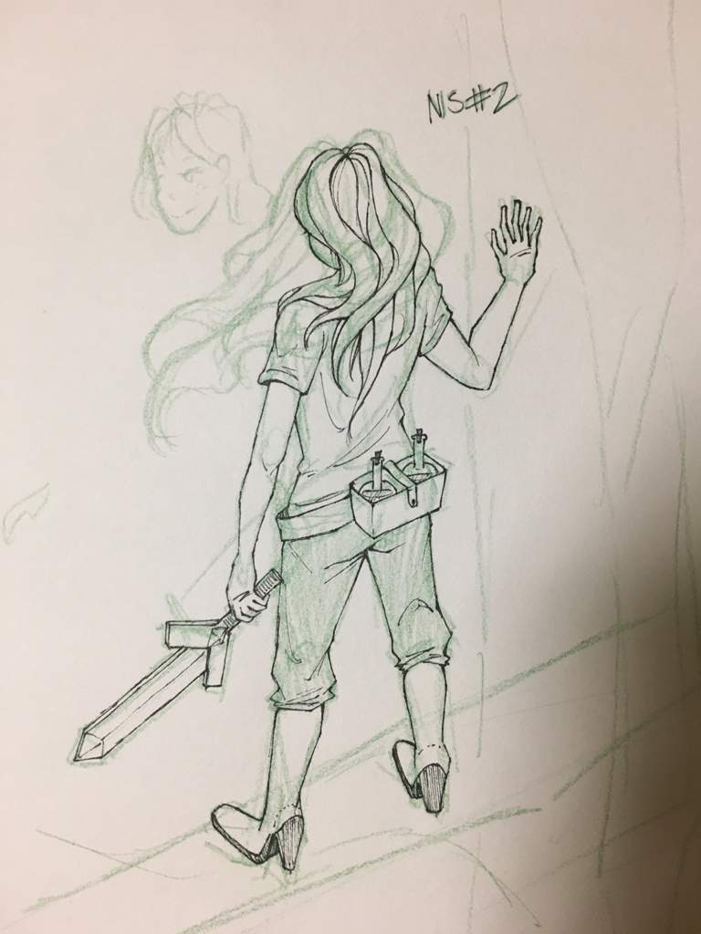 768x1024 Nightly Sketch - Minecraft Sketch Art