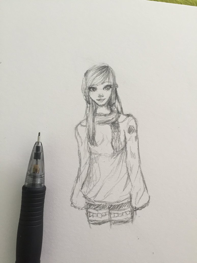 774x1032 Minecraft Skin Sketch By Kingjinxer - Minecraft Skin Sketch