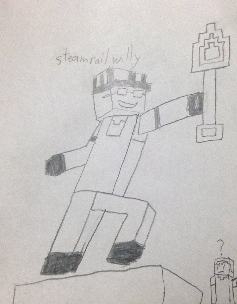 791x1011 Minecraft Skin Sketch By Steamrailwilly - Minecraft Skin Sketch