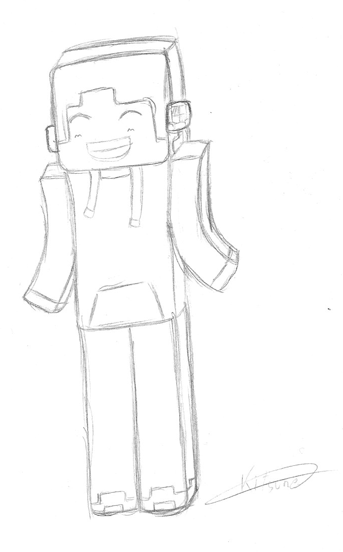 681x1096 My Minecraft Skin, In Cartoon - Minecraft Skin Sketch
