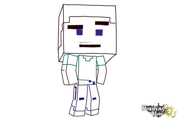 600x400 How To Draw A Chibi Steve From Minecraft.if You Are Into Minecraft - Minecraft Steve Sketch