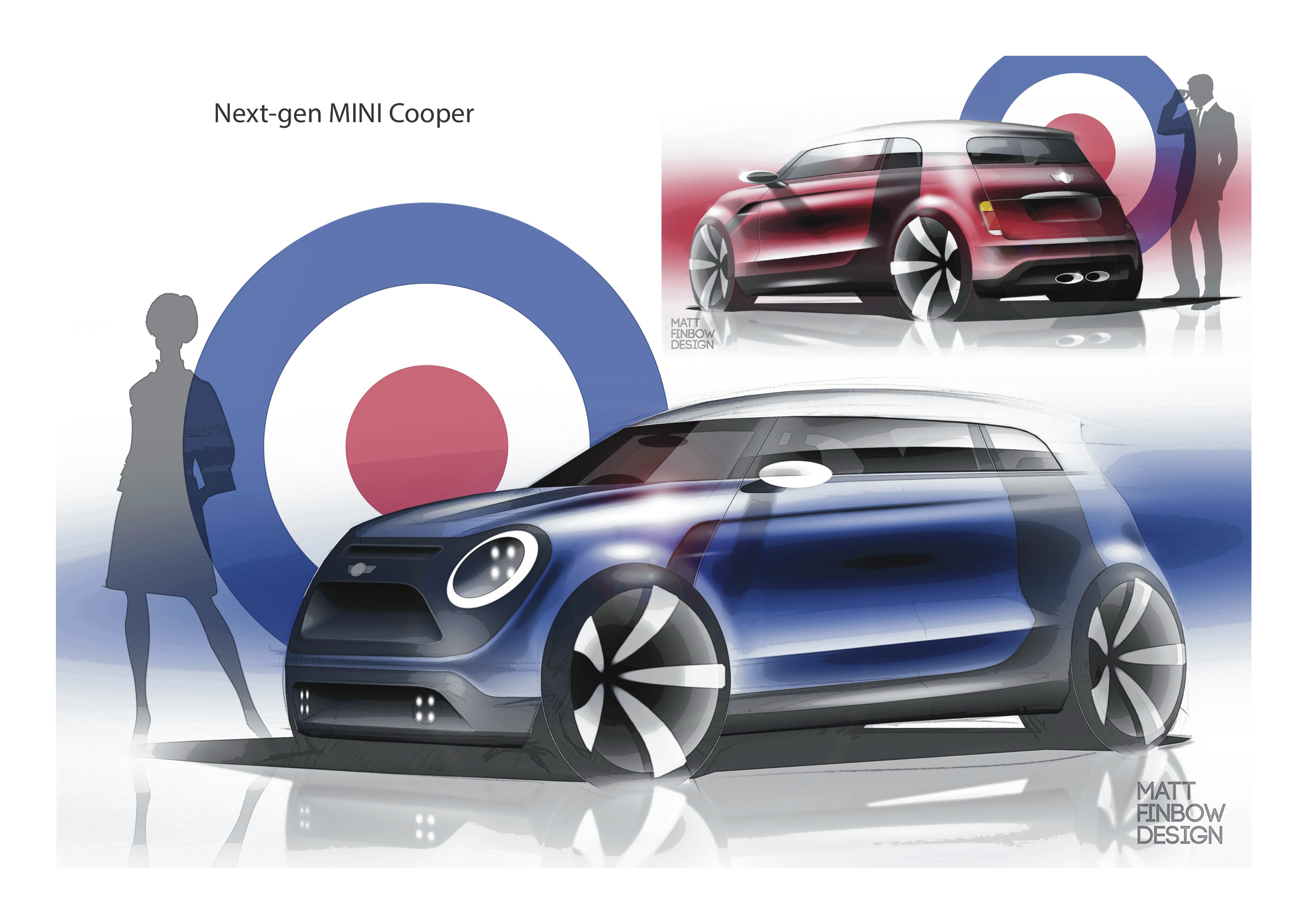 3507x2480 Mini Cooper Redesign (Quick Sketches) Matt Finbow Design - Mini Cooper Sketch