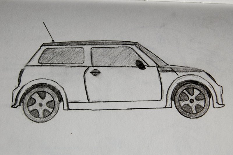 800x532 Mini Cooper Sketch By Simon Sez - Mini Cooper Sketch