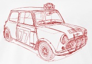 190x132 Transportation Sketches Austin Mini Cooper Rally Monte Carlo - Mini Cooper Sketch
