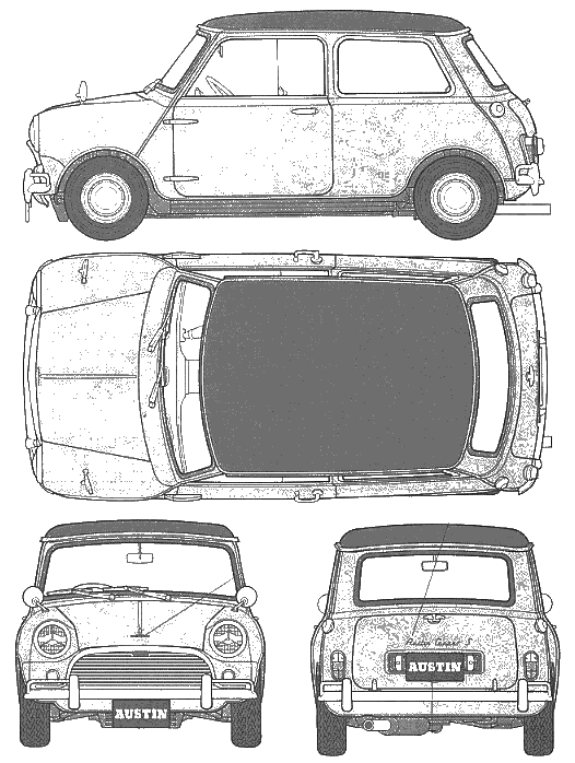 526x698 Car Austin Mini Cooper 1275 The Photo Thumbnail Image Of Figure - Mini Cooper Sketch