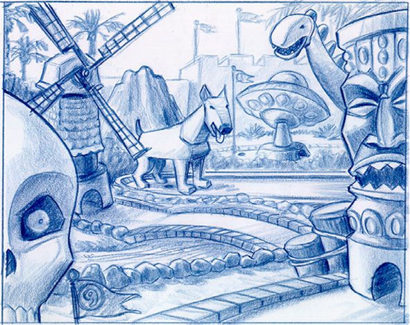 591x469 Mini Golf Sketch By Jimmyemery - Mini Golf Sketch