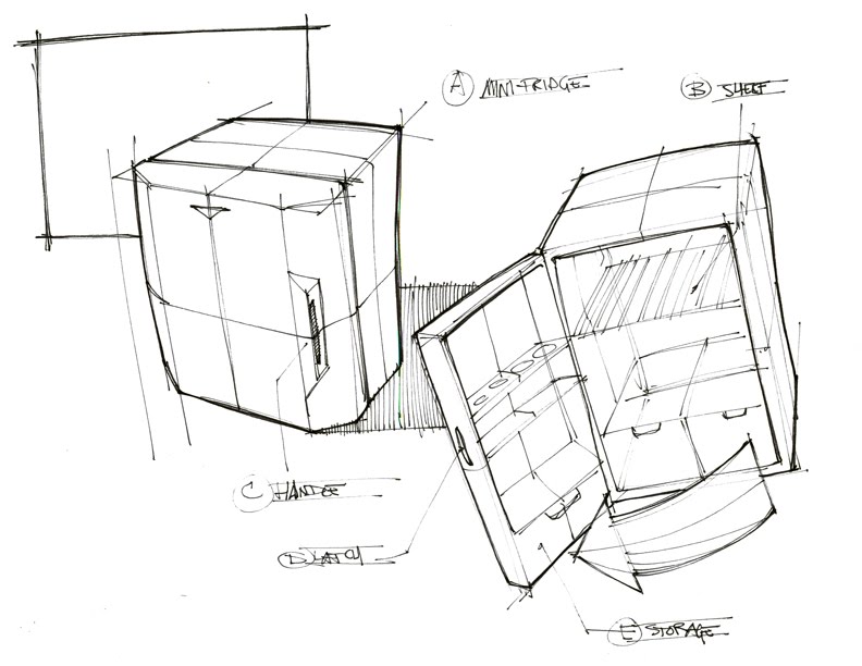 Как нарисовать холодильник