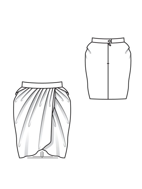 475x633 Wrap Mini Skirt 092010 - Mini Skirt Sketch
