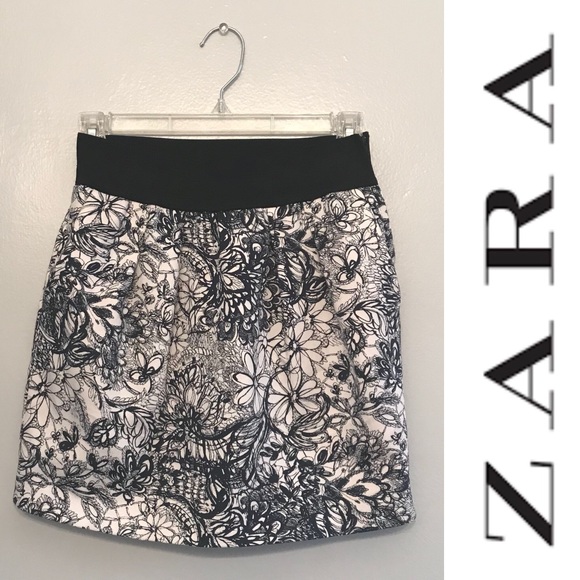 580x580 Zara Skirts Floral Sketch Mini Skirt Poshmark - Mini Skirt Sketch