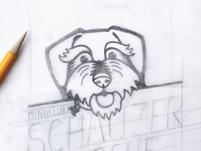 400x300 Miniature Schnauzer Logo Sketch By Alyssa Richards - Miniature Schnauzer Sketch