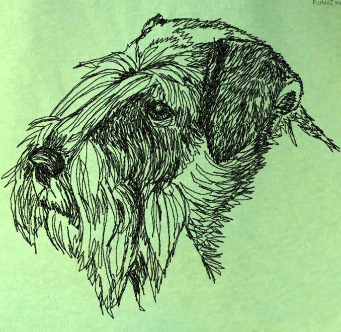 678x660 Sweatshirt Miniature Schnauzer Profil Mistletoe - Miniature Schnauzer Sketch