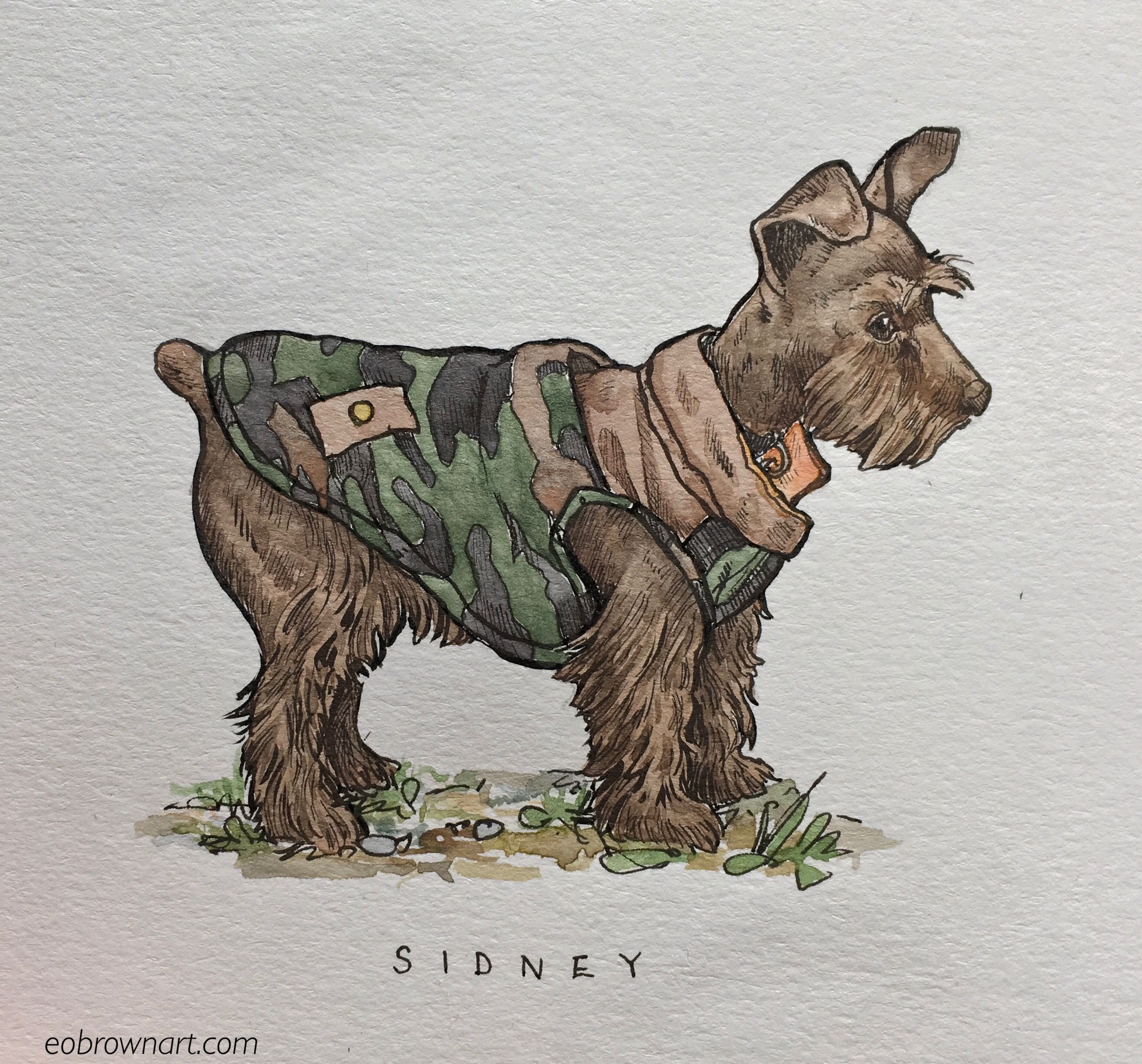 2640x2459 Eobrownart - Miniature Schnauzer Sketch