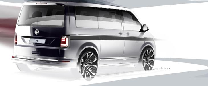 730x302 New Volkswagen Transporter Sketch Revealed - Minibus Sketch
