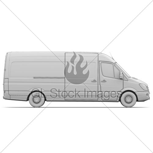 500x500 Sketch White Van Gl Stock Images - Minibus Sketch