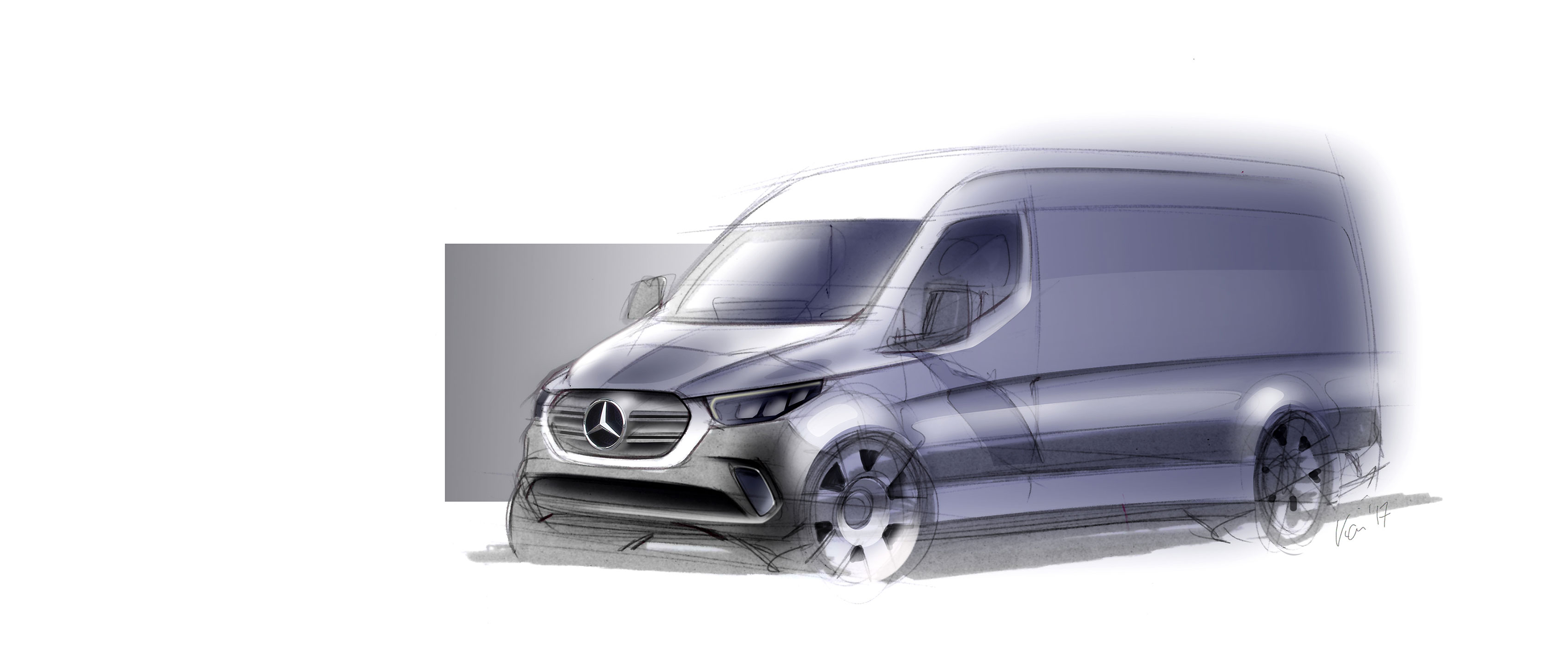 3400x1440 Design Mercedes Benz Commercial Vehicles. - Minibus Sketch