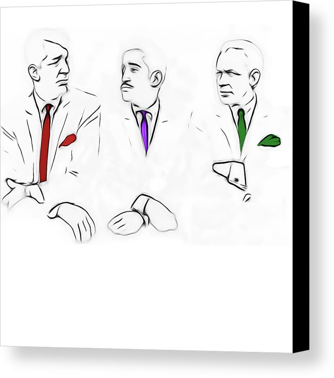 664x750 Rat Pack Minimal Sketch 1 Canvas Print Canvas Art By Nicholas Romano - Minimal Sketch