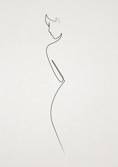 500x707 Minimal Fashion Sketch Design Drawings, Art And - Minimal Sketch