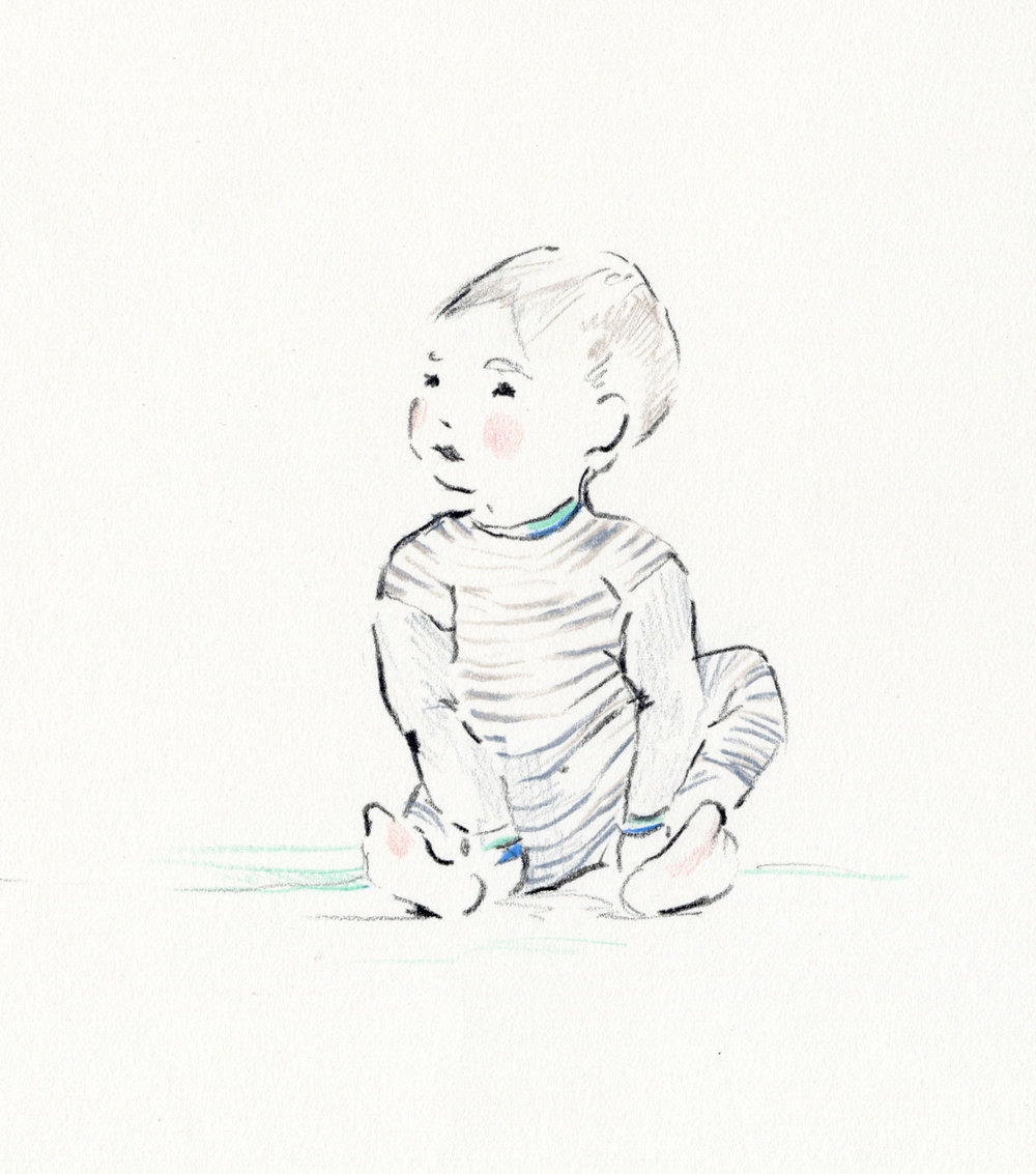 1000x1133 Baby Boy Minimalist Sketch Hillary Bott Sorrentino - Minimalist Sketch