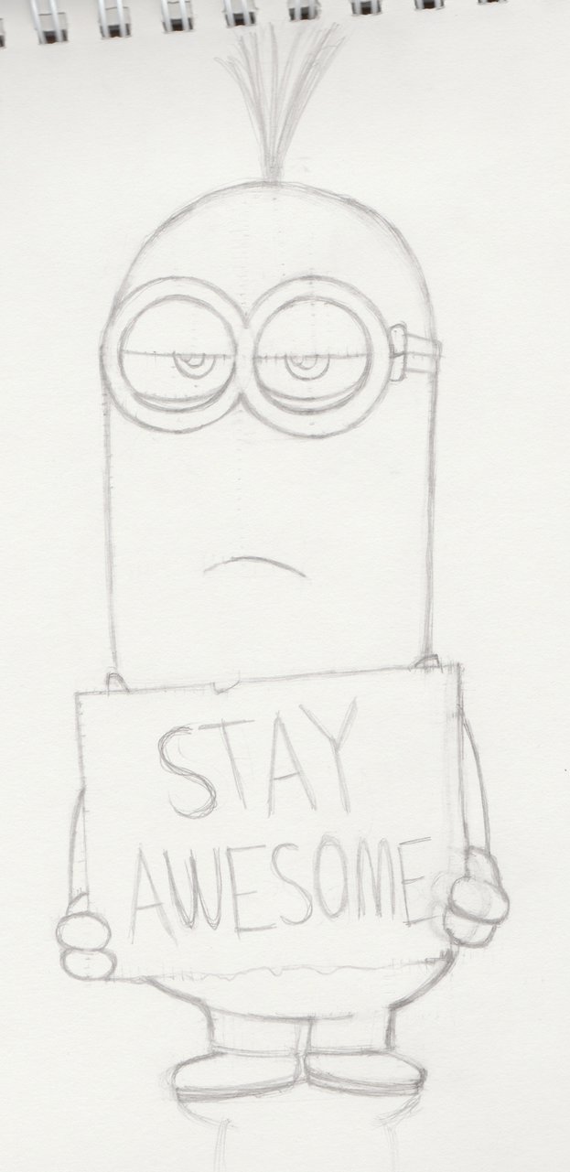 623x1281 Minion (Sketch) By Starfallvulpixgirl - Minion Sketch
