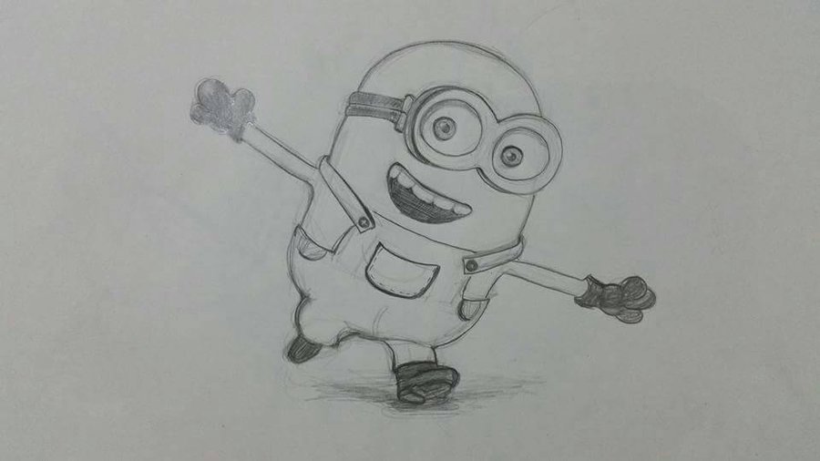 900x506 Minion Sketch By Marilisart - Minion Sketch