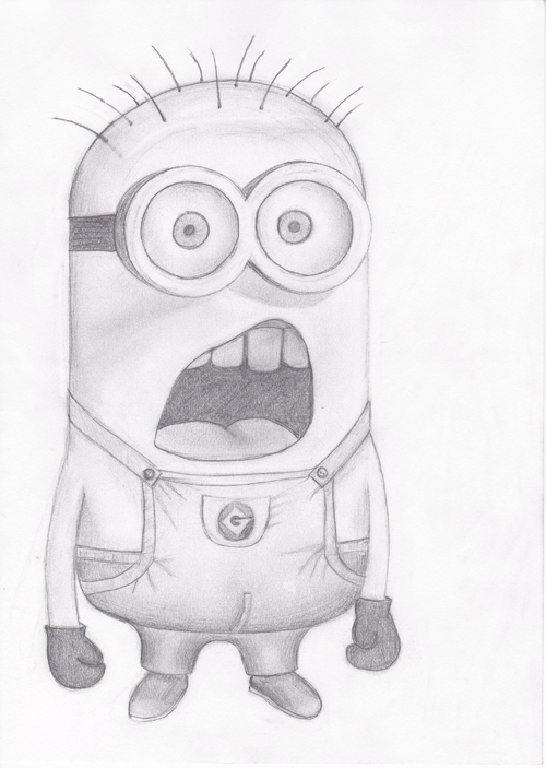 500x703 Drawings Anne Gouty Drawings Drawings, Art And - Minion Sketch