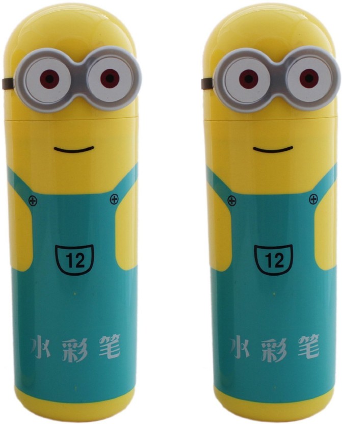 671x832 Minion Sketch Colour Flowers Art Plastic Pencil Boxes - Minion Sketch