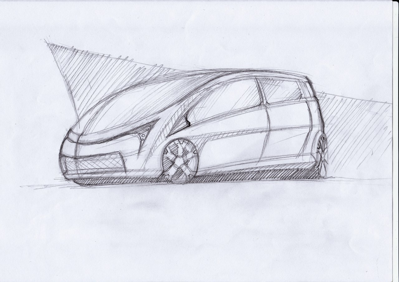 1280x905 Minivan Sketch By Neb2069 - Minivan Sketch