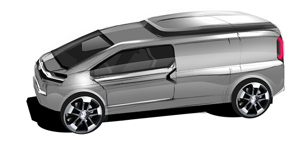 600x284 Sketches And Doodles On Behance - Minivan Sketch