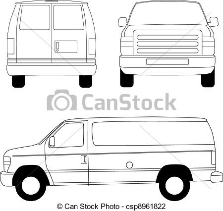 450x426 Collection Of White Van Drawing High Quality, Free Cliparts - Minivan Sketch
