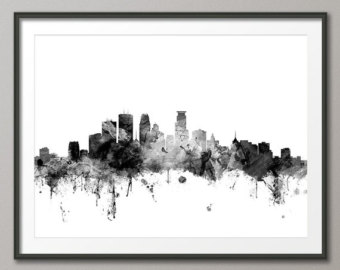 Minneapolis Skyline Sketch at PaintingValley.com | Explore collection ...