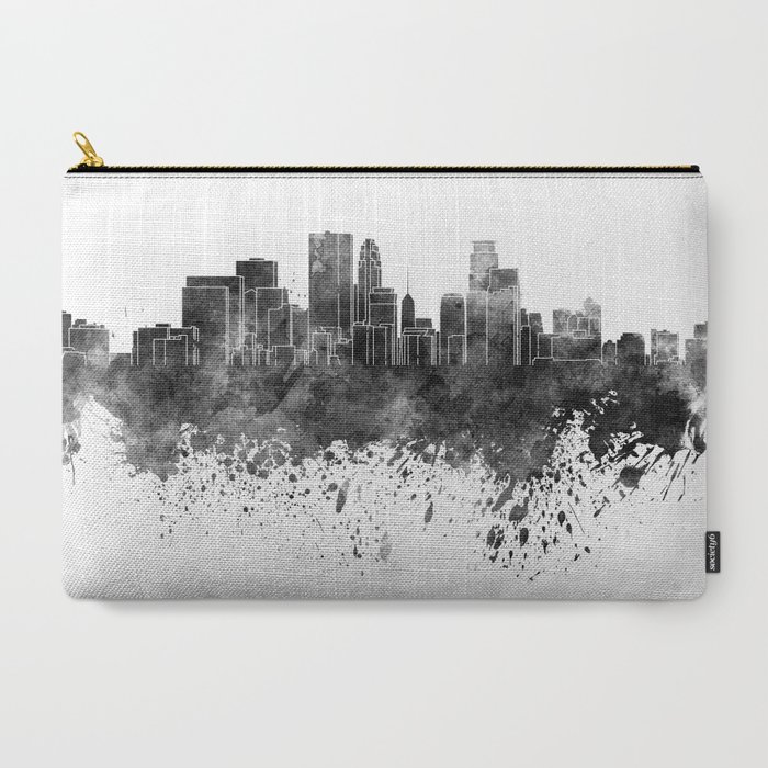 700x700 Minneapolis Skyline In Black Watercolor On White Background Carry - Minneapolis Skyline Sketch