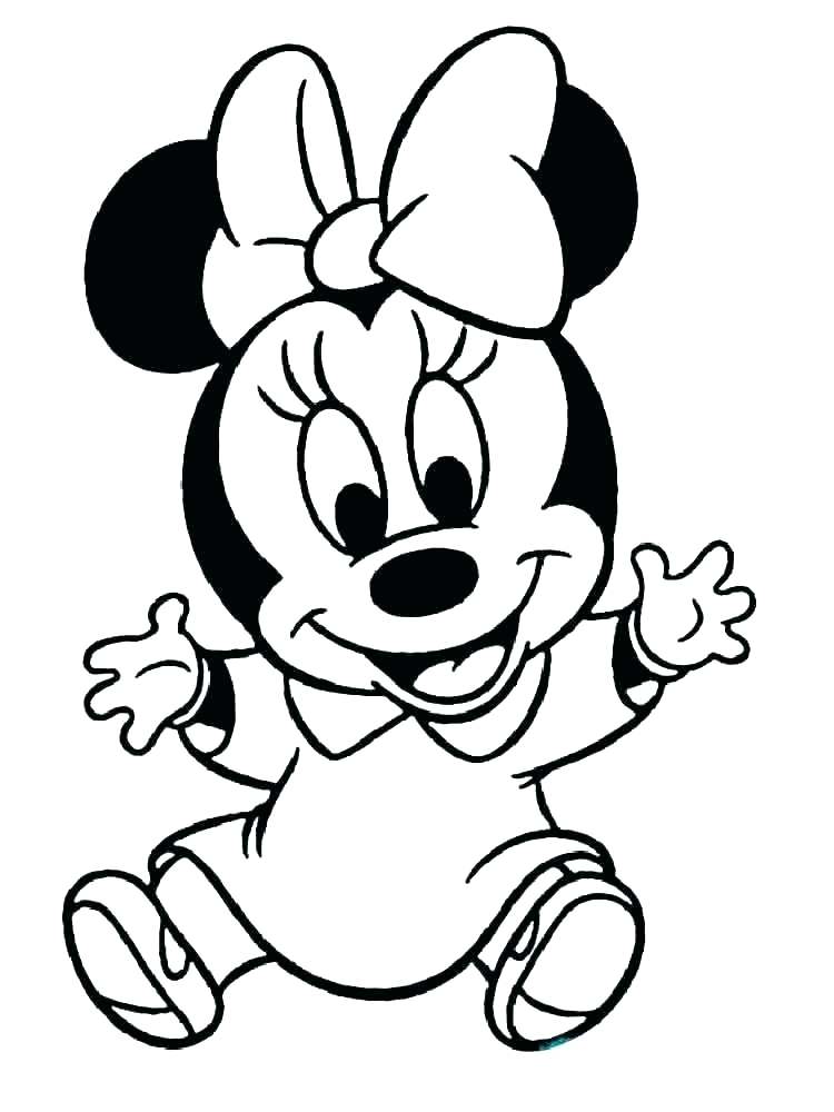 750x1000 Minnie Mouse And Mickey Mouse Coloring Pages Baby Mickey Mouse - Minnie And Mickey Mouse Sketch