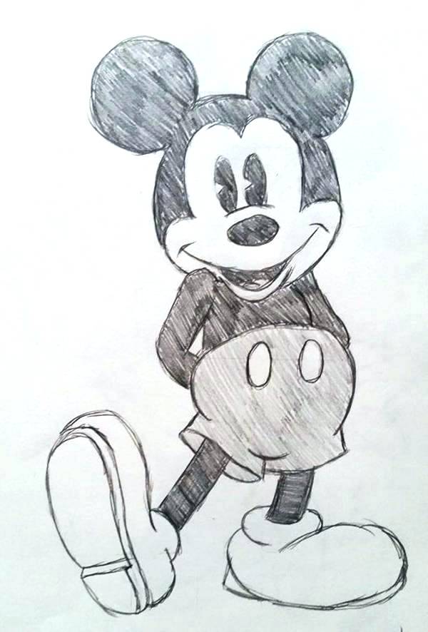 Minnie Mouse And Mickey Mouse Sketch at PaintingValley.com | Explore ...