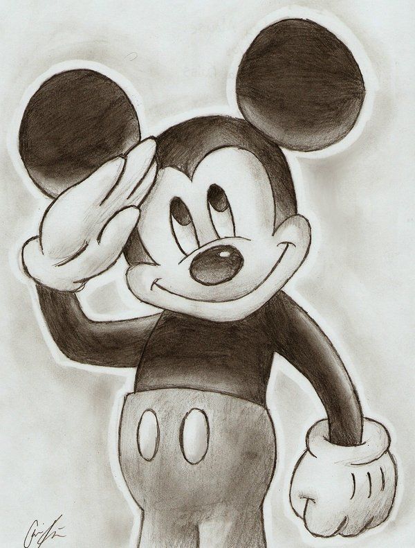 600x791 Drawn Mouse Love - Minnie Mouse And Mickey Mouse Sketch