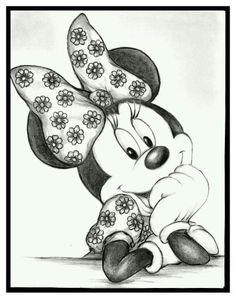 236x299 Mickey Una Imagen Simbolica Por La Representacion De La Realidad - Minnie Mouse Pencil Sketch