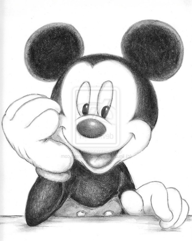 817x1024 Pencil Drawings Of Mickey Mouse Mickey And Minnie Mouse Pencil - Minnie Mouse Pencil Sketch