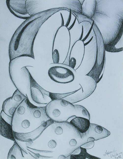 501x650 Stunning Minnie Mouse Pencil Drawings And Illustrations For Sale - Minnie Mouse Pencil Sketch