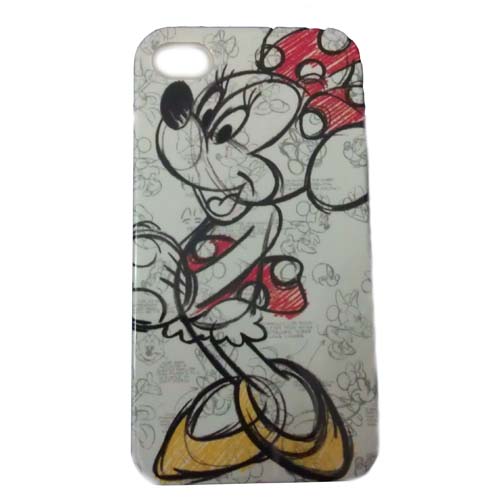 500x500 Disney Iphone 4 Case - Minnie Mouse Sketch