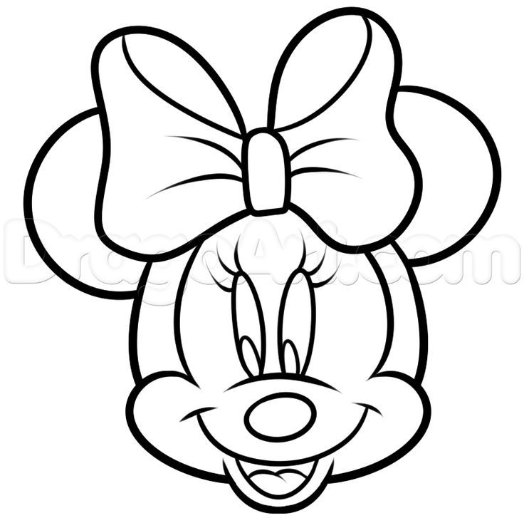 736x734 Draw Pattern - Minnie Mouse Sketch