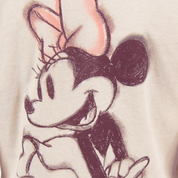 600x600 Junk Food Ladies Minnie Mouse Sketch T Shirt Sugar - Minnie Mouse Sketch
