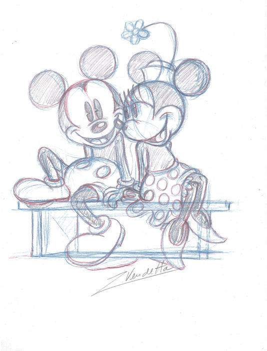 534x700 Mickey Amp Minnie Mouse - Minnie Mouse Sketch